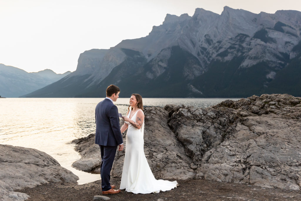Sunrise Lake Minnewanka Elopement